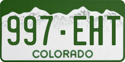 CO license plate 997EHT