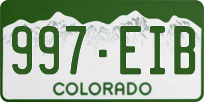 CO license plate 997EIB