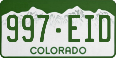 CO license plate 997EID