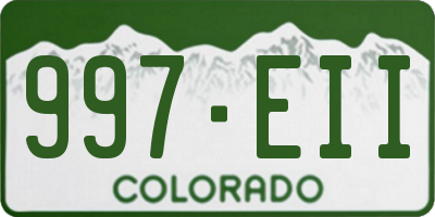 CO license plate 997EII