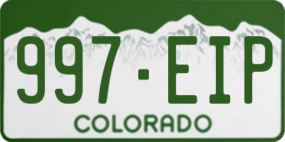 CO license plate 997EIP