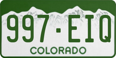 CO license plate 997EIQ