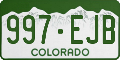 CO license plate 997EJB