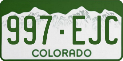 CO license plate 997EJC