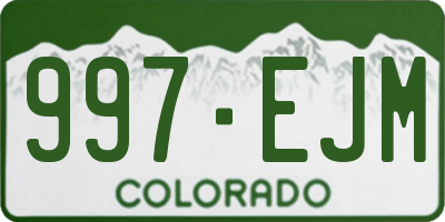 CO license plate 997EJM