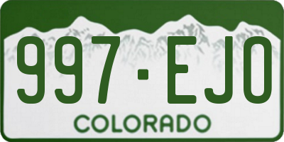 CO license plate 997EJO