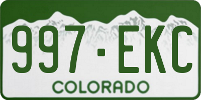 CO license plate 997EKC