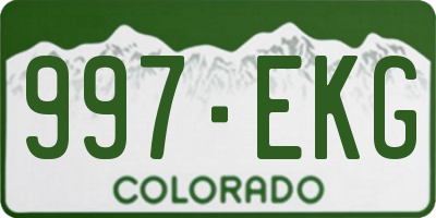 CO license plate 997EKG