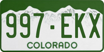 CO license plate 997EKX