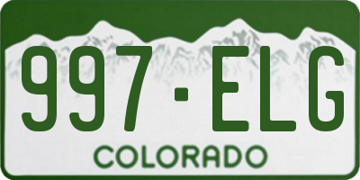 CO license plate 997ELG