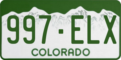CO license plate 997ELX