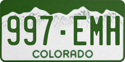 CO license plate 997EMH