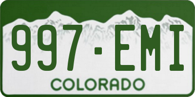 CO license plate 997EMI