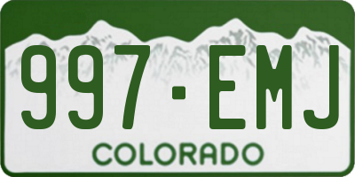 CO license plate 997EMJ