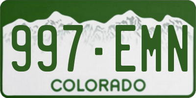 CO license plate 997EMN