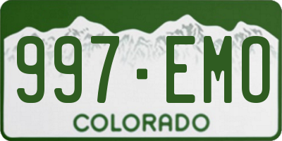 CO license plate 997EMO