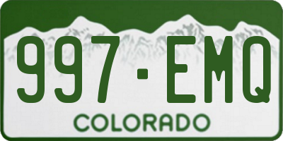 CO license plate 997EMQ