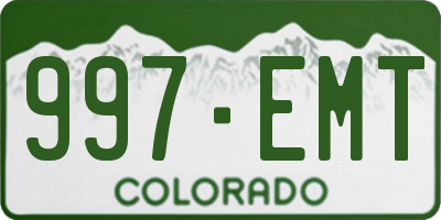 CO license plate 997EMT
