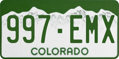 CO license plate 997EMX