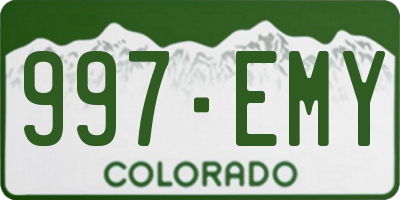 CO license plate 997EMY