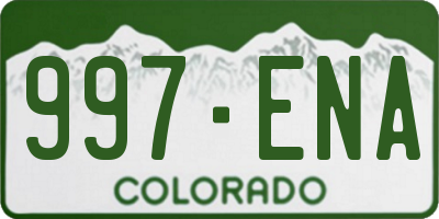 CO license plate 997ENA