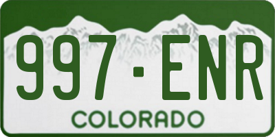 CO license plate 997ENR