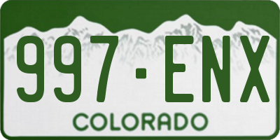 CO license plate 997ENX
