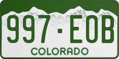 CO license plate 997EOB