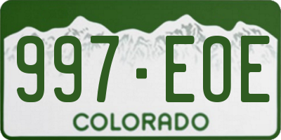 CO license plate 997EOE