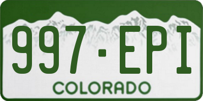 CO license plate 997EPI
