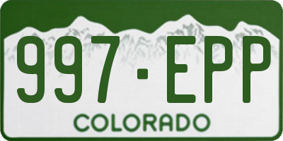 CO license plate 997EPP
