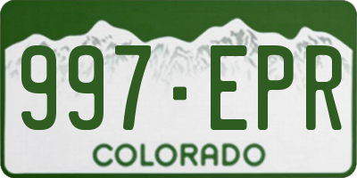 CO license plate 997EPR