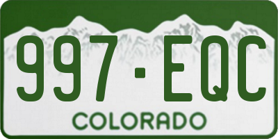 CO license plate 997EQC