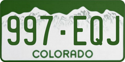CO license plate 997EQJ