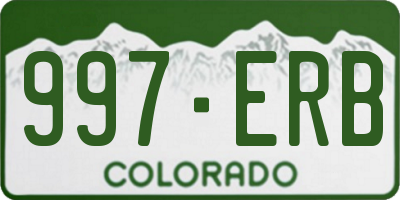 CO license plate 997ERB