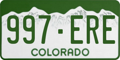 CO license plate 997ERE