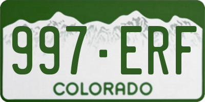 CO license plate 997ERF
