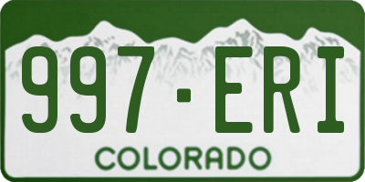 CO license plate 997ERI