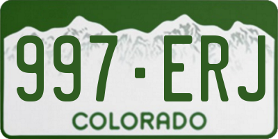 CO license plate 997ERJ