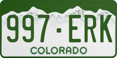 CO license plate 997ERK