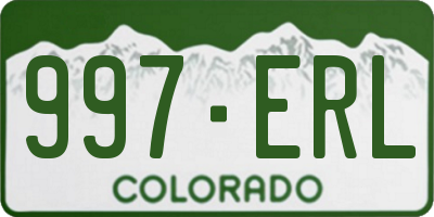 CO license plate 997ERL