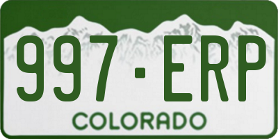 CO license plate 997ERP