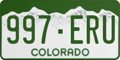 CO license plate 997ERU