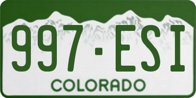 CO license plate 997ESI