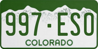 CO license plate 997ESO