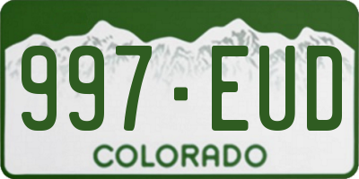 CO license plate 997EUD