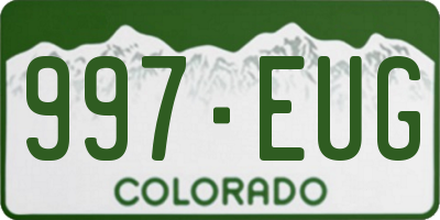 CO license plate 997EUG