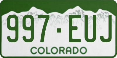 CO license plate 997EUJ