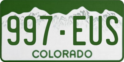 CO license plate 997EUS