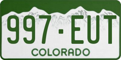 CO license plate 997EUT